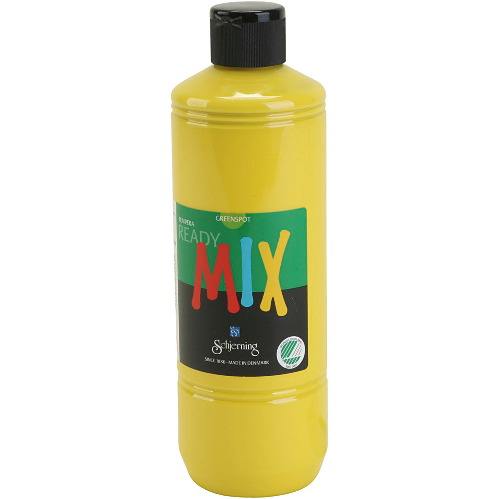 Schjerning greenspot plakaatverf, matt, primair geel, 500 ml 1 fles