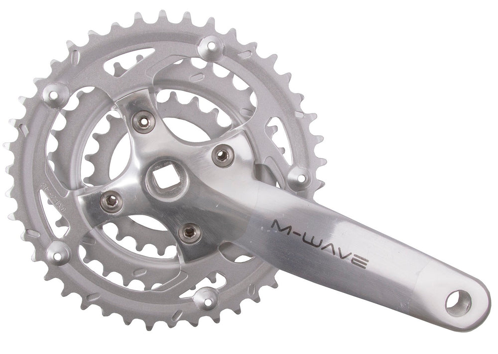 M-wave crankstel 22 32 42t 170mm 7-8 speed zilver