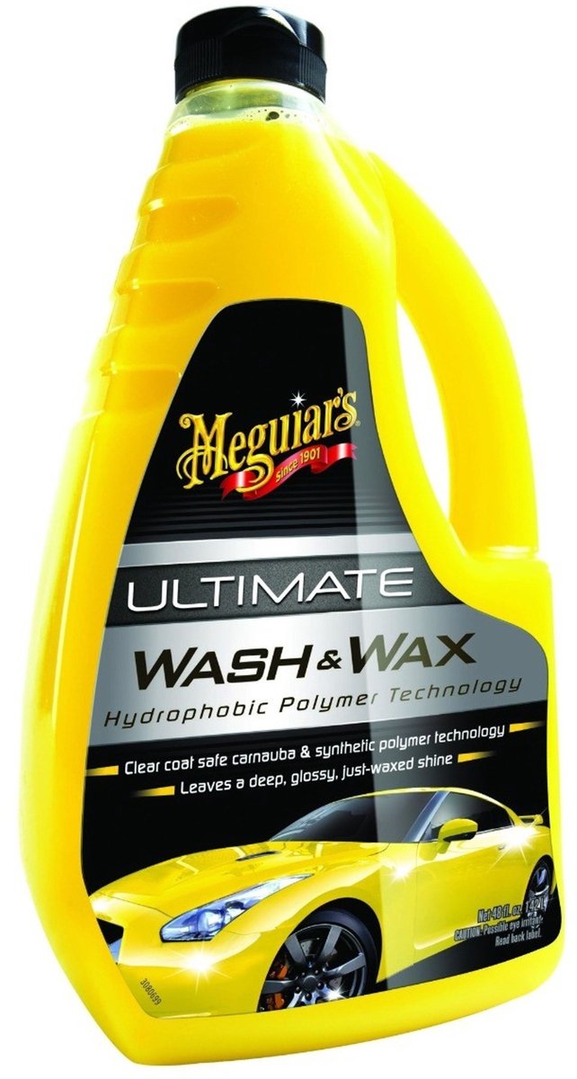 Meguiar's meguiar’s ultimate wash wax 1.42 liter – autoshampoo met wax – carnauba synthetic polymer technology– reinigt beschermt lak