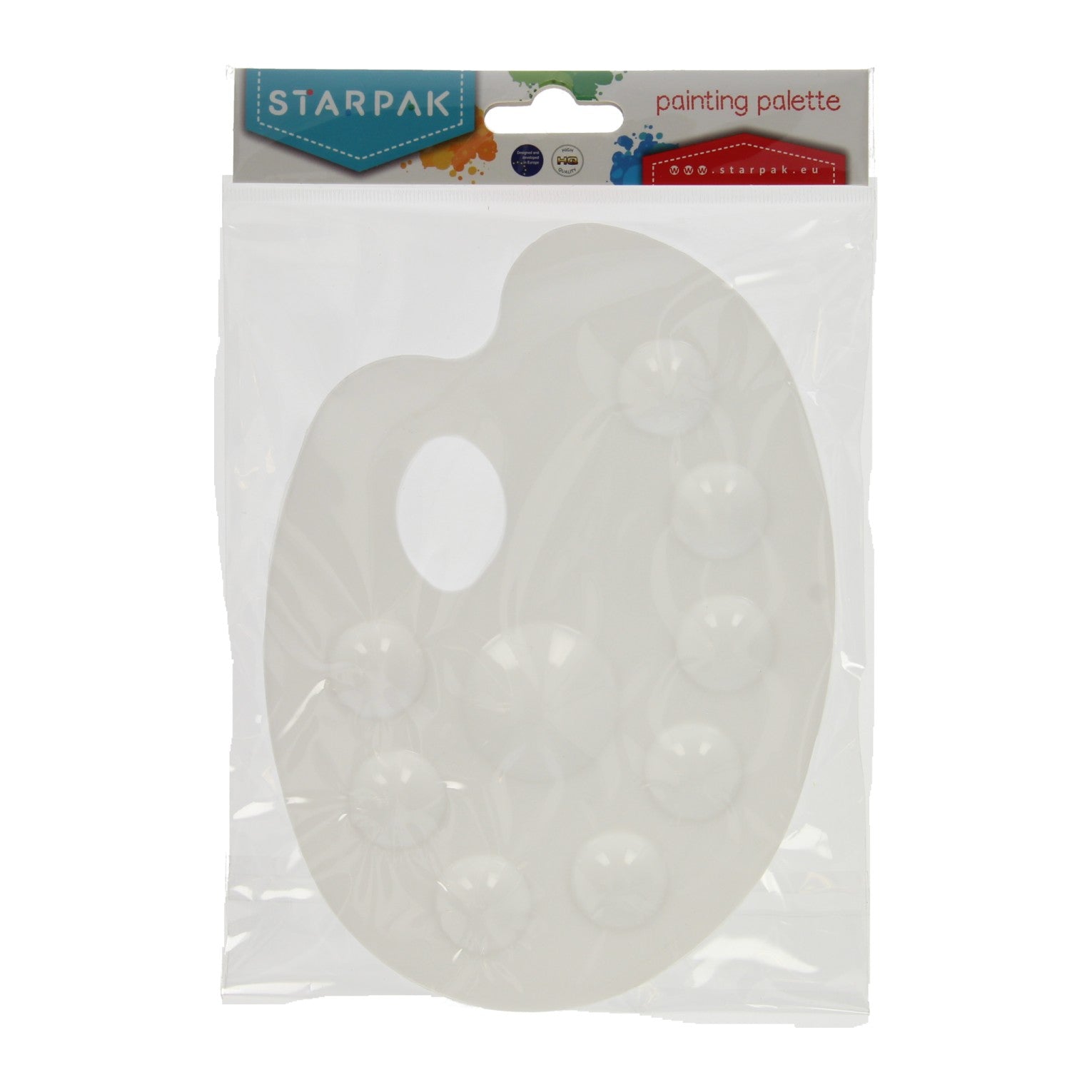 Verfpalet met 9 vakken