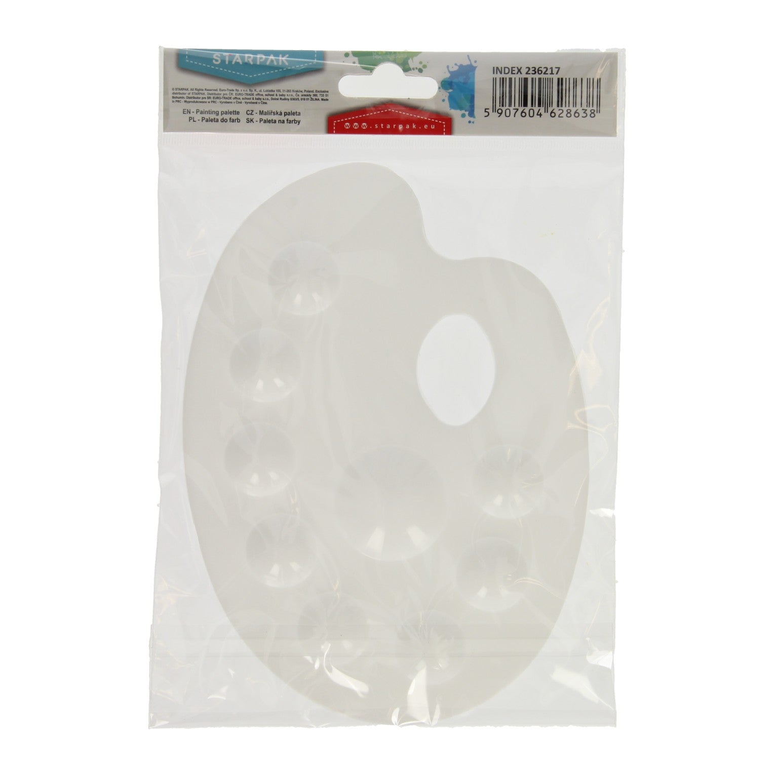 Verfpalet met 9 vakken