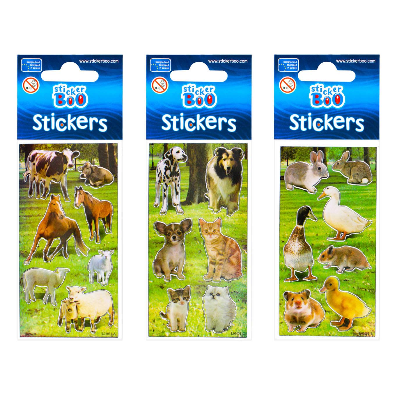 Stickervel boerderijdieren