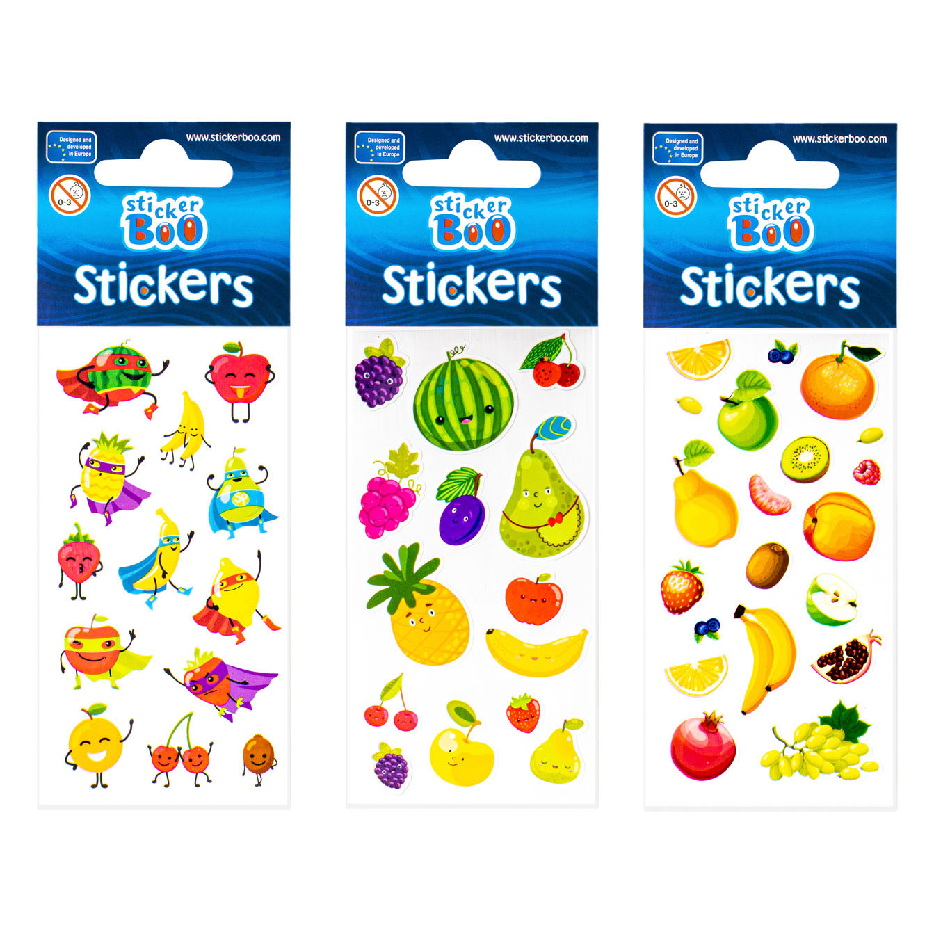 Stickervel fruit