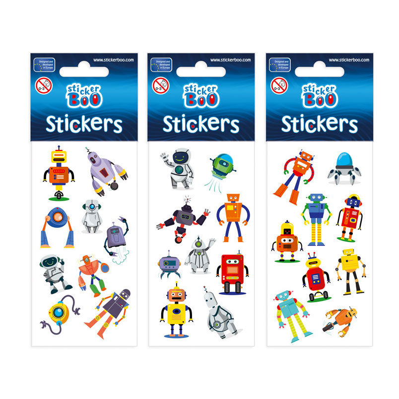 Stickervel-robots