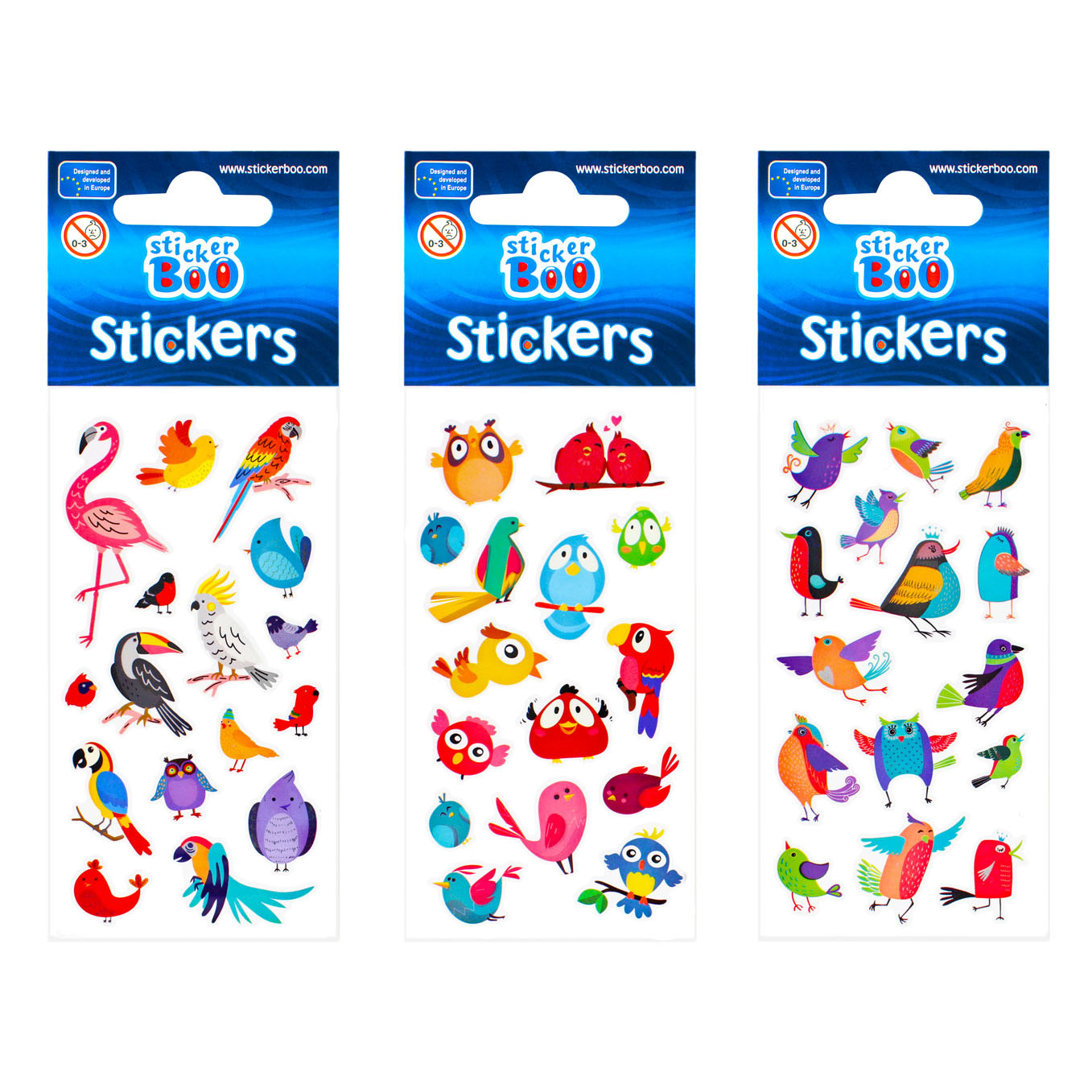 Stickervel vogels