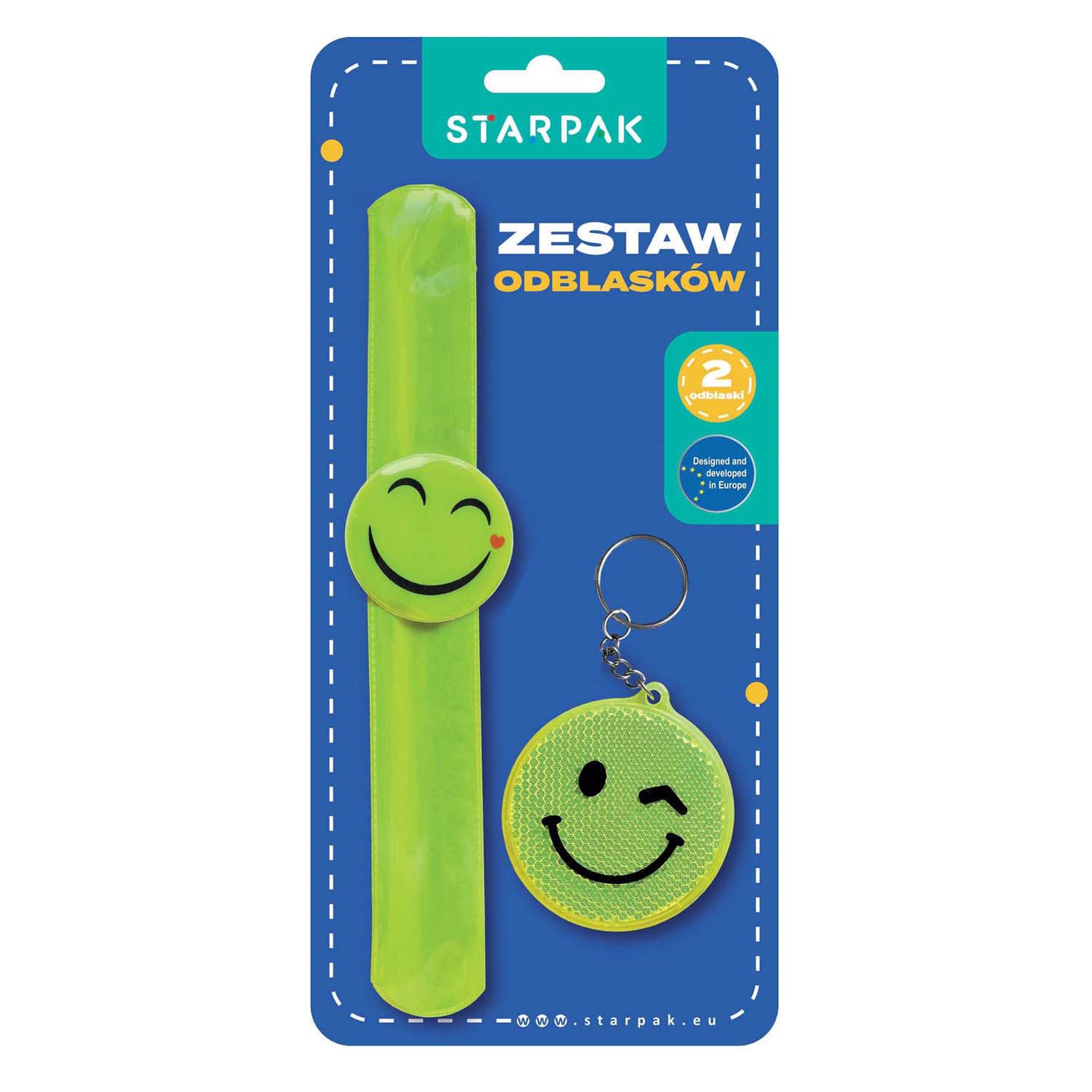 Reflecterende klaparmband en sleutelhanger