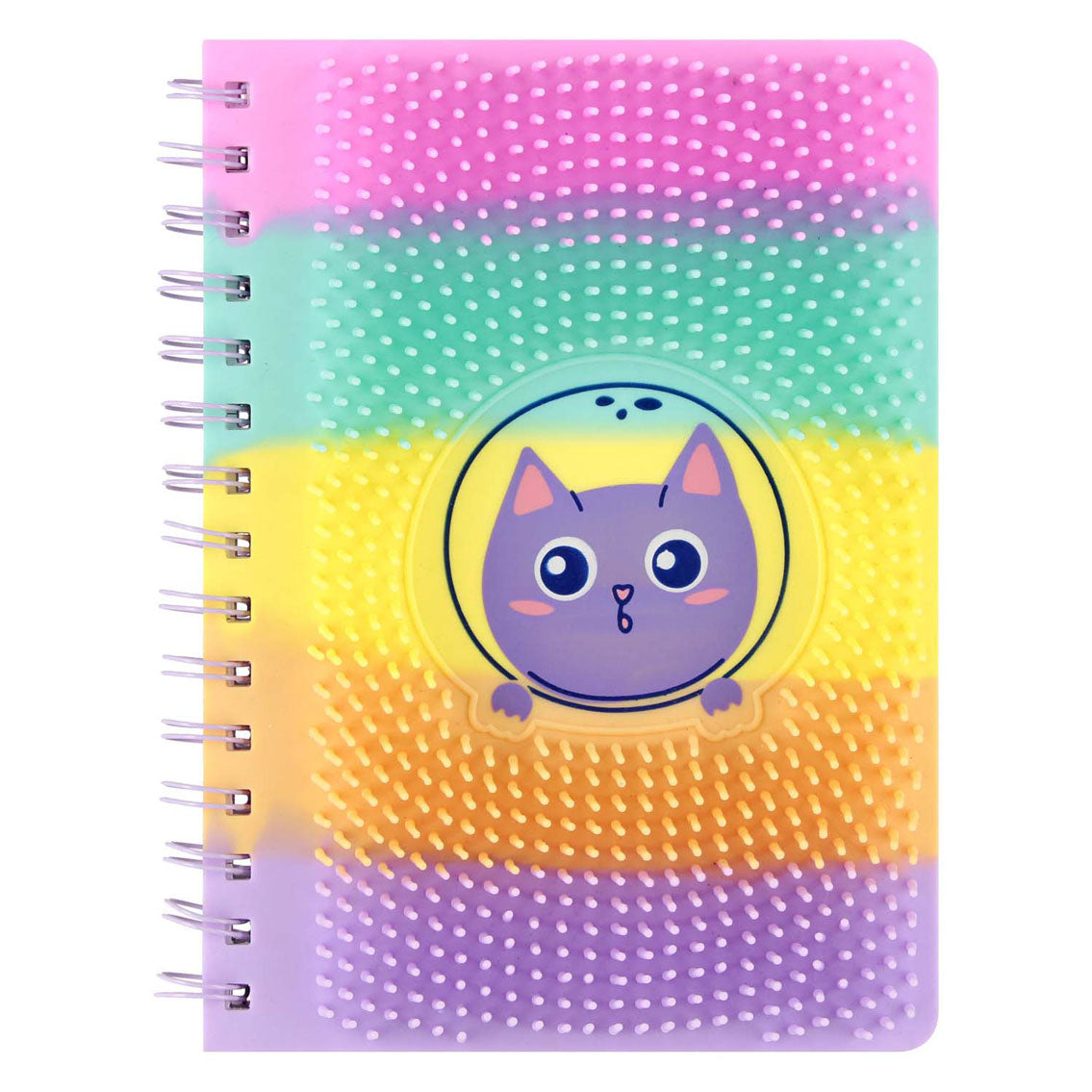 Siliconen notitieboek met stekeltjes en katje, a5