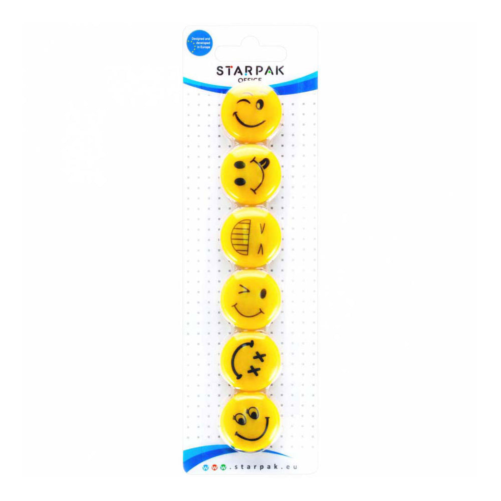 Magneet mix emoticons 30mm, 6st.