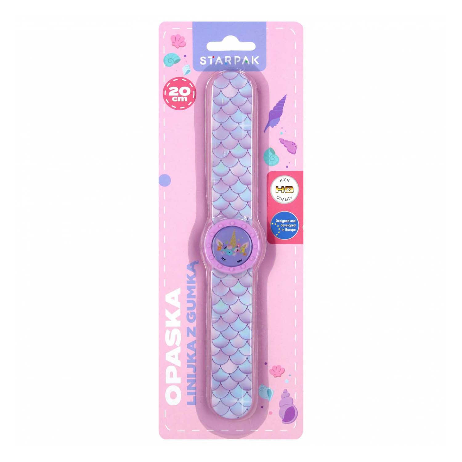 Klaparmband liniaal met gum meisje