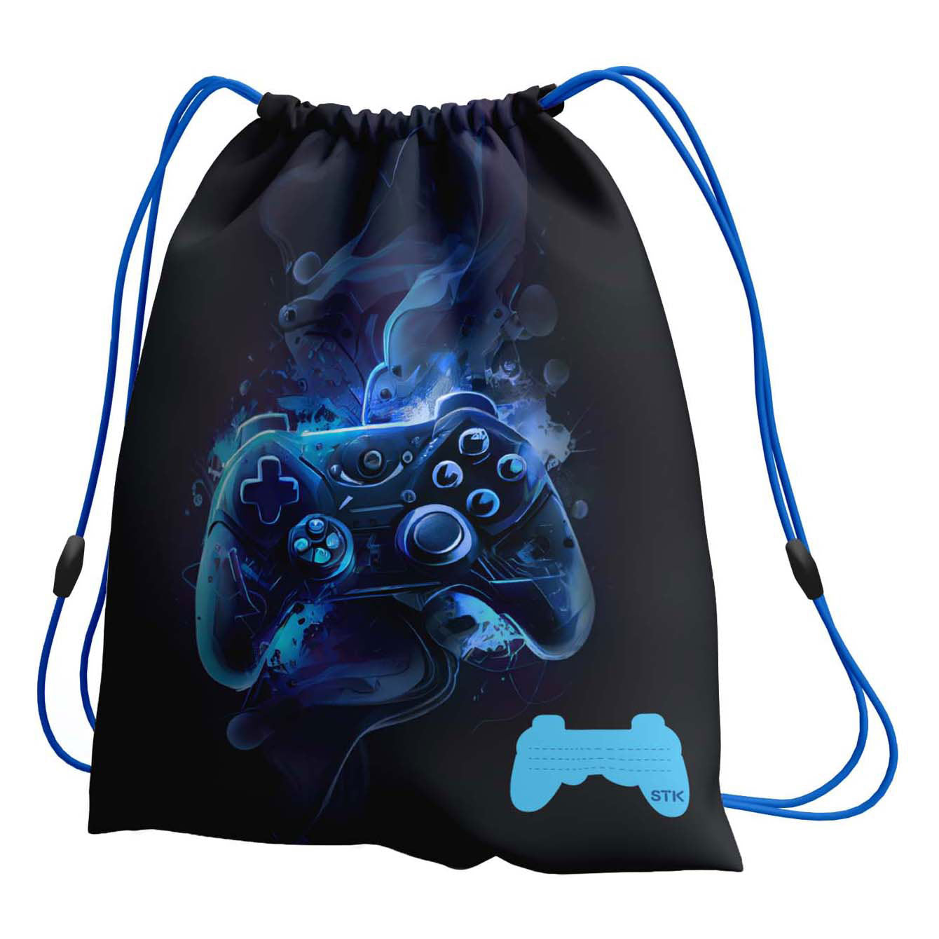 Gymtas controller zwart blauw