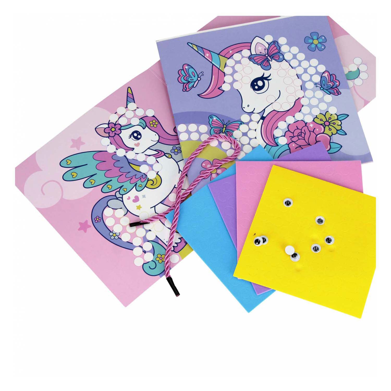 Mozaiek stickerset, 4 vellen