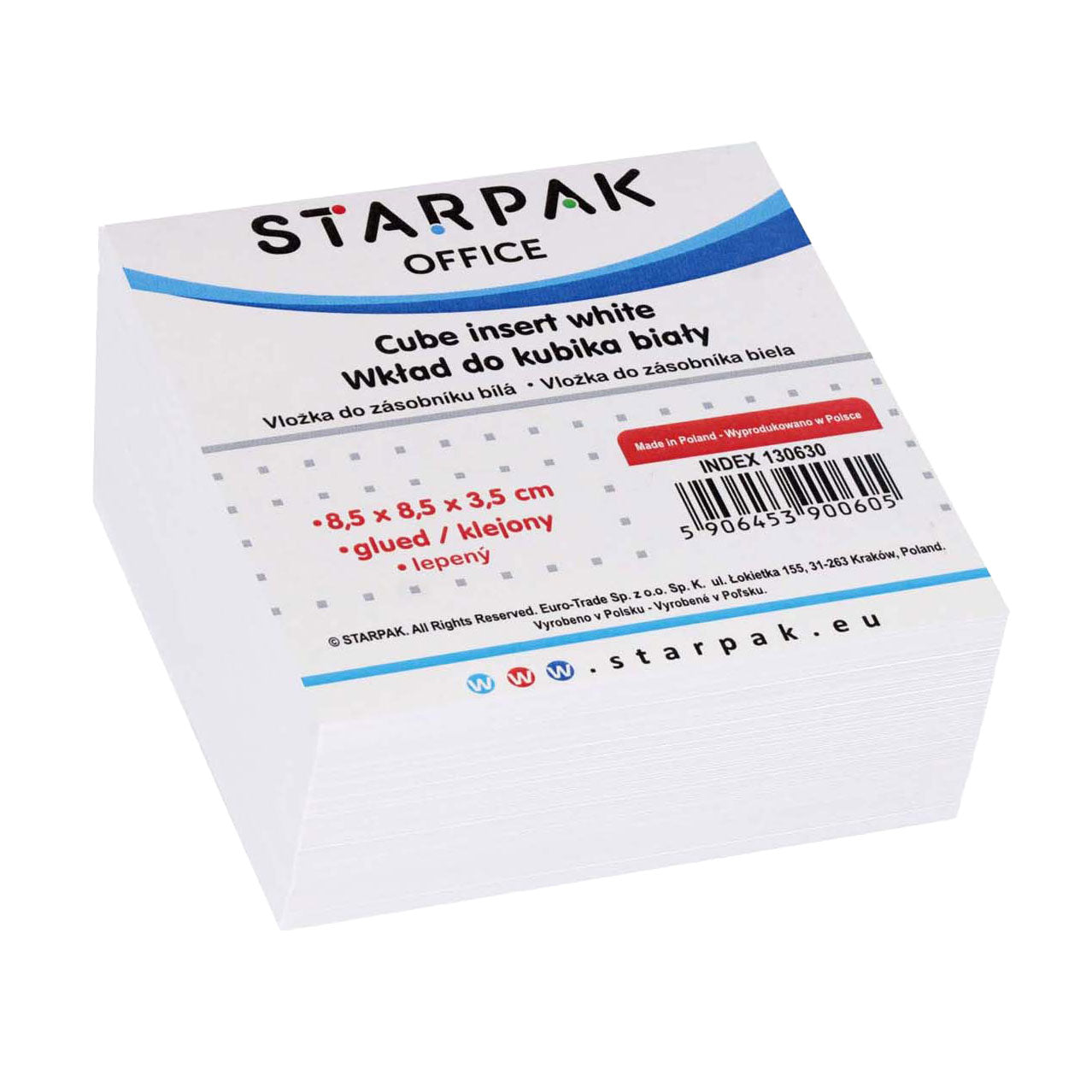 Witte plaknotities 85x85mm