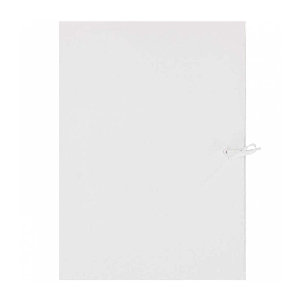 Witte map met band a4