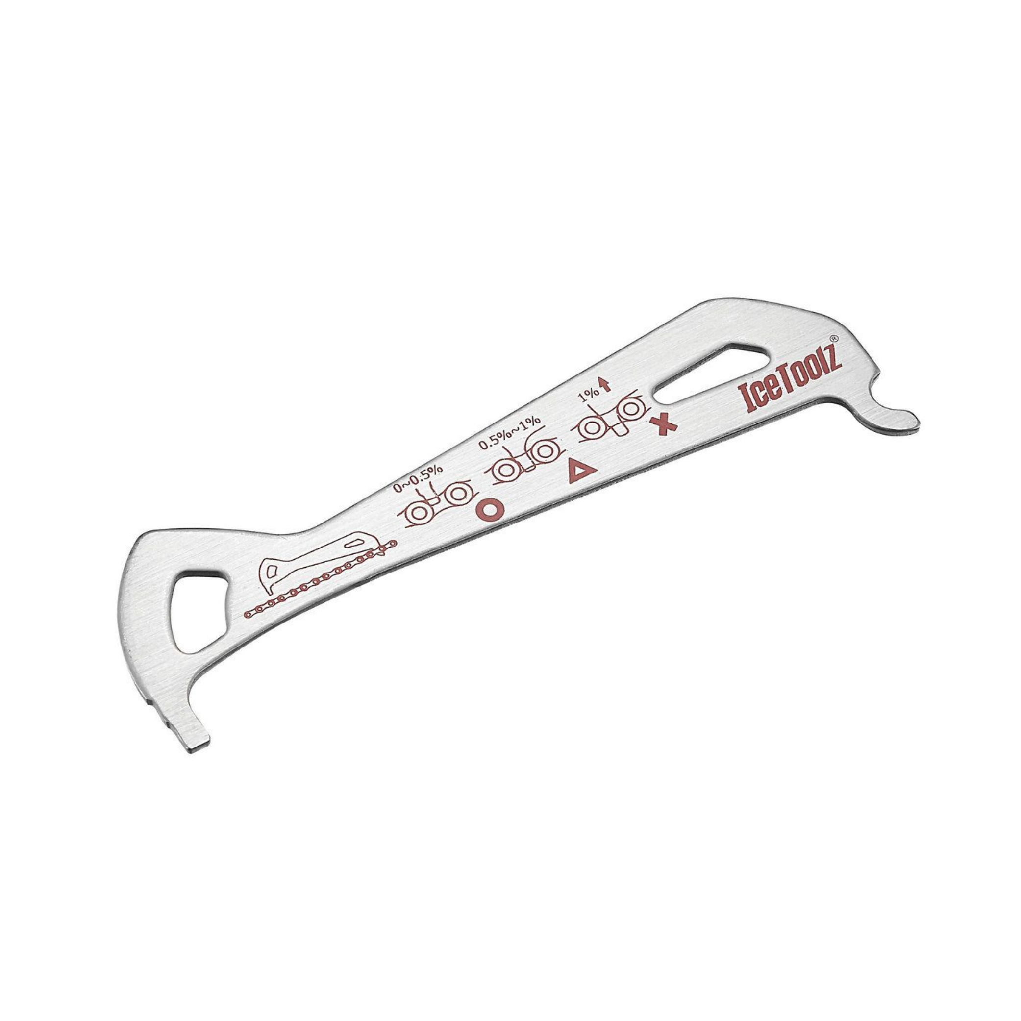 Kettingslijtagemeter IceToolz 62C4 Roestvrij staal