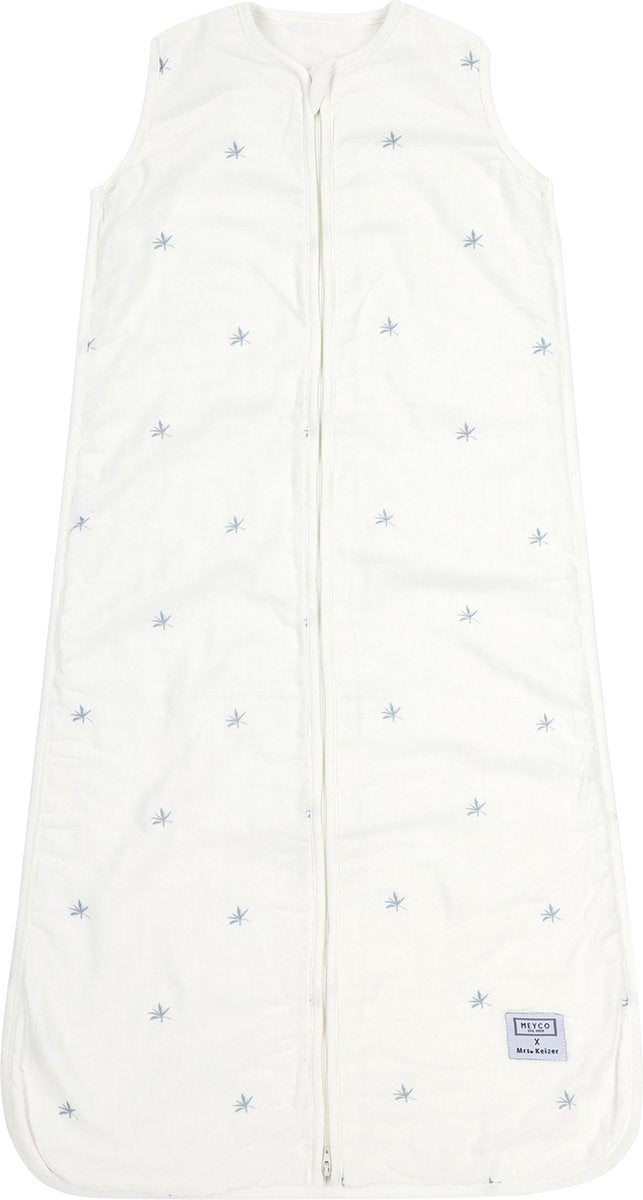 Meyco baby x mrs.keizer ibiza baby slaapzak - bamboe hydrofiel - denim - 110cm