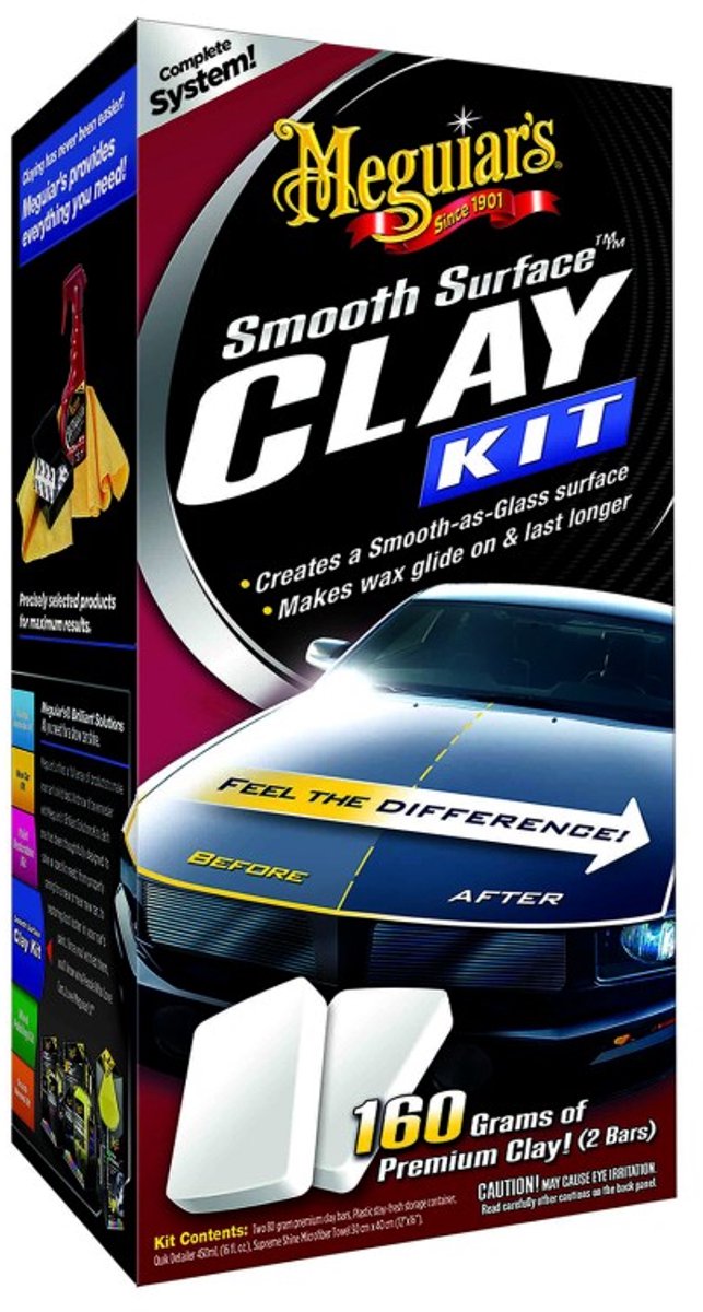 Meguiar's smooth surface clay kit - autolak reinigen - boomhars verwijderen auto