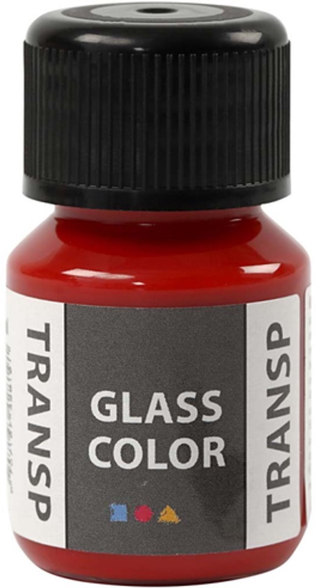Creativ company glass color transparent, rood, 35ml