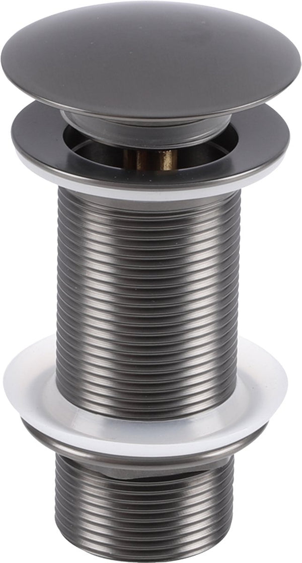 Differnz design afvoerplug gun metal - pop-up - 63mm - mix match - grote schroef