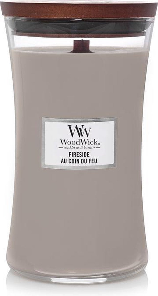 Woodwick hourglass large geurkaars - fireside - 130 branduren