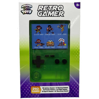 Geweldige coole arcade game console met kleurenscherm 7 cm doorzichtig groen
