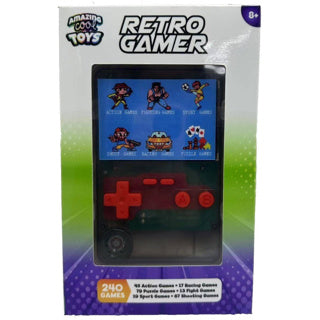 Geweldige coole arcade game console met kleurenscherm 7 cm doorzichtig zwart