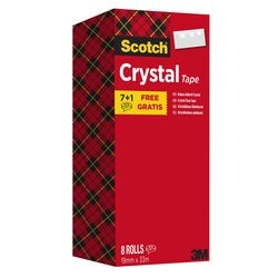 Tape scotch crystal transparant 8 stuks