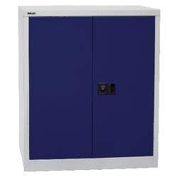 Draaideurkast bisley 2 deurs metaal 914x400x1000mm lichtgrijs, oxfordblauw