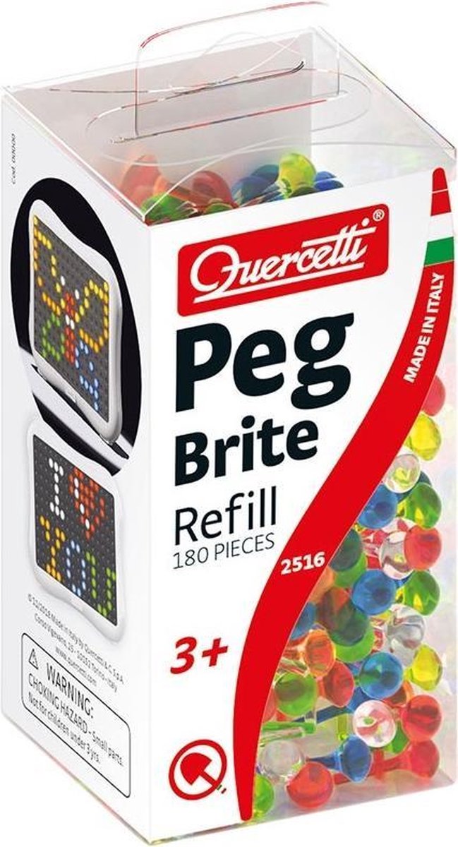 Quercetti navulling peg brite led-pinnen 180-delig