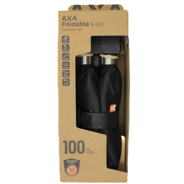 Axa vouwslot opvouwbaar 8 - 100cm | zwart