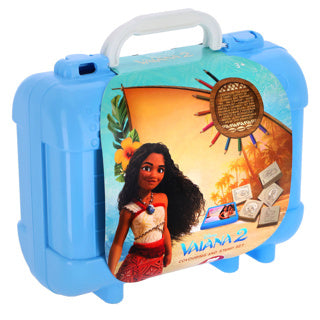 Disney kleuren stempel kofferset vaiana 21-delig | 2 stuks