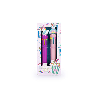Dream pop set van 2 multicolor pennen unicorn | 6 stuks