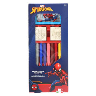 Kleuren stempelset spiderman 13-delig