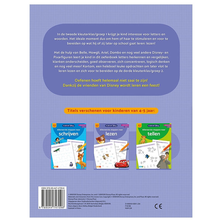 Ik leer met Disney - Voorafgaande stappen naar lezen (4-5 j.)
