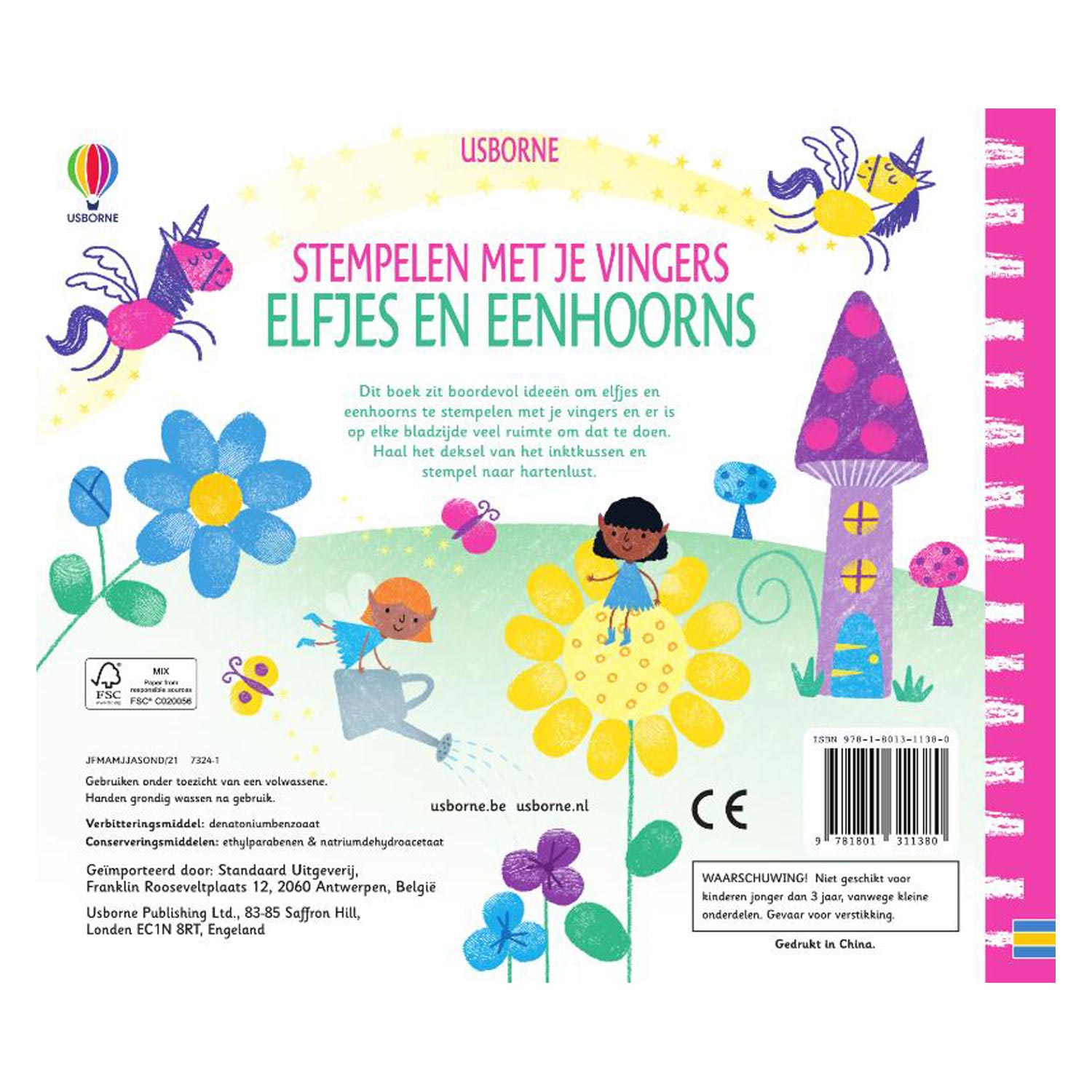 Wpg uitgevers stempelen met je vingers - elfjes en eenhoorns