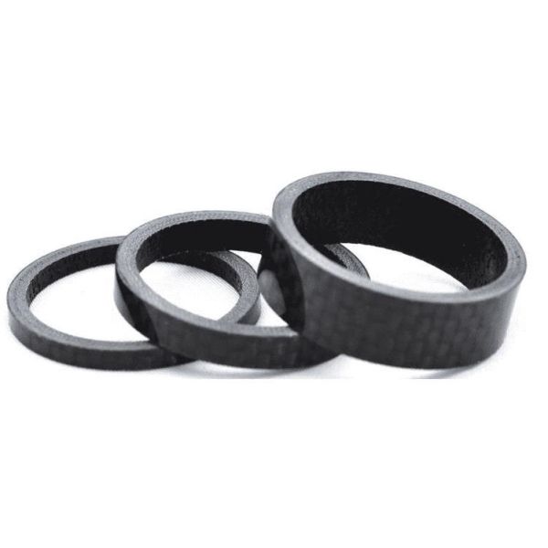 Ergotec balhoofd spacerset 1-1 8 (ø28,6) 3-delig 3 5 10mm carbon