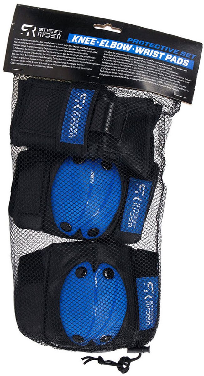 Street rider protection set S - blue, 6-piece.