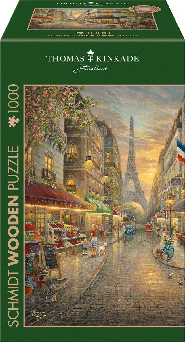 Schmidt - legpuzzel - houten puzzel - pittoresk parijs - thomas kinkade studios - 1000 stukjes - volwassenen - vanaf 12 jaar