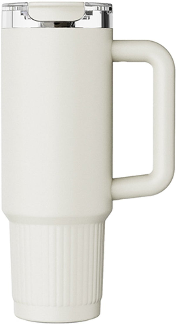 Kozie thermosbeker 980 ml – rvs – dubbelwandig geïsoleerd – crème beige – voor warme koude dranken