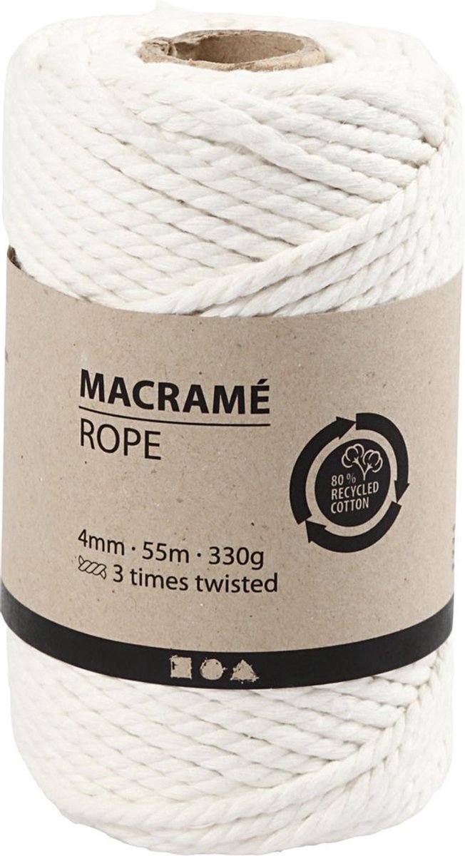 Creativ Company macrame cord 4 mm 55 m off-white