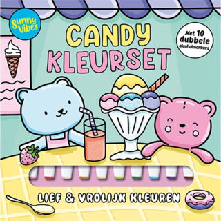 Lantaarn publishers kleurboek sunny vibes - candy kleurset