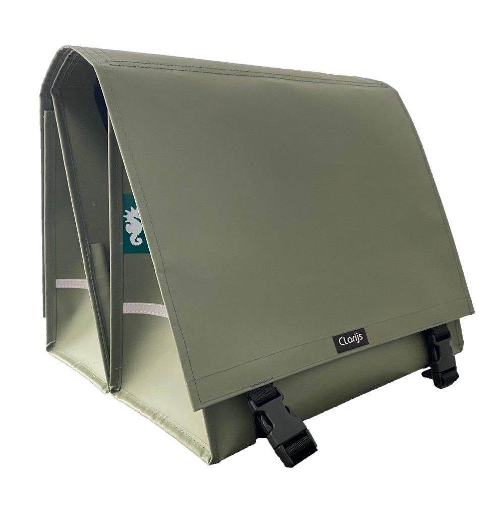 Clarijs Tas dubbel xl mat olijf 46 ltr