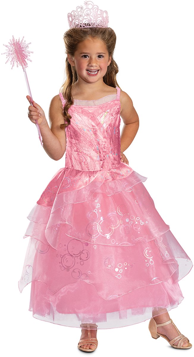 Disguise wicked (nbc universal), glinda roze dress deluxe, maat xs (3t-4t jaar), meisjes