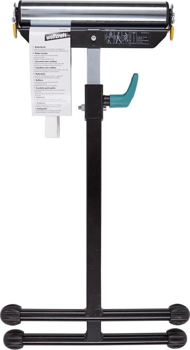 Wolfcraft - opvouwbare zaagbok - schraag - onderstel afkortzaag - 50 kg 63-100 cm - universele rolbok - 10 jaar garantie - 6102300