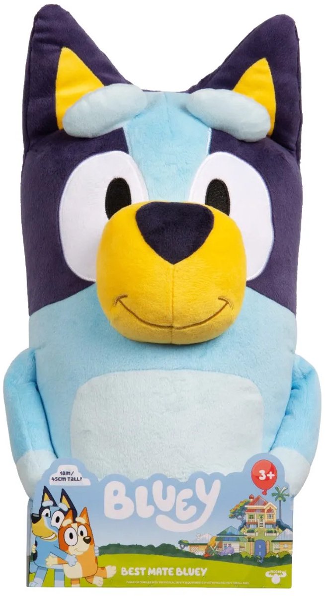 Moose toys bluey - jumbo pluchen bluey knuffel - ca. 45 cm