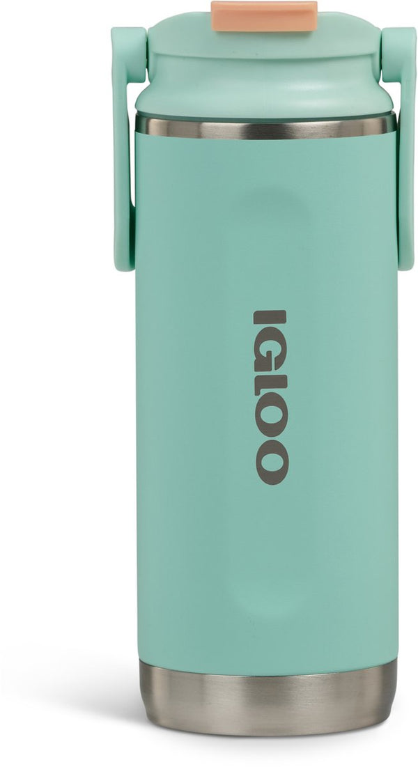 Igloo - flip ‘n’ sip - drinkfles - drinkbeker - groen -475ml- thermosfles