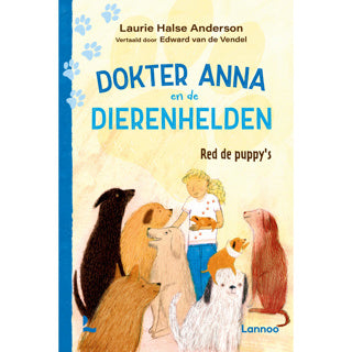Boek dokter Anna en de dierenhelden rood de puppy's