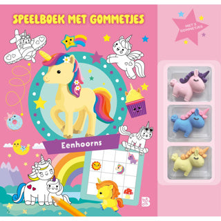 Speelboek met gommetjes eenhoorns