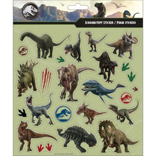 Undercover foam stickers met glittereffect jurassic world | 6 stuks