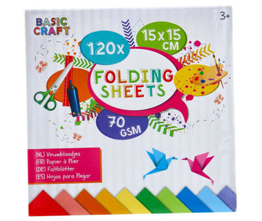 Creatieve hobbygroep vouwblaadjes 15x15 cm 120 stuks