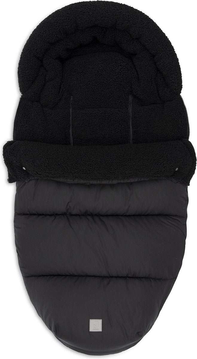 Jollein voetenzak buggy kinderwagen - puffed black - waterafstotend